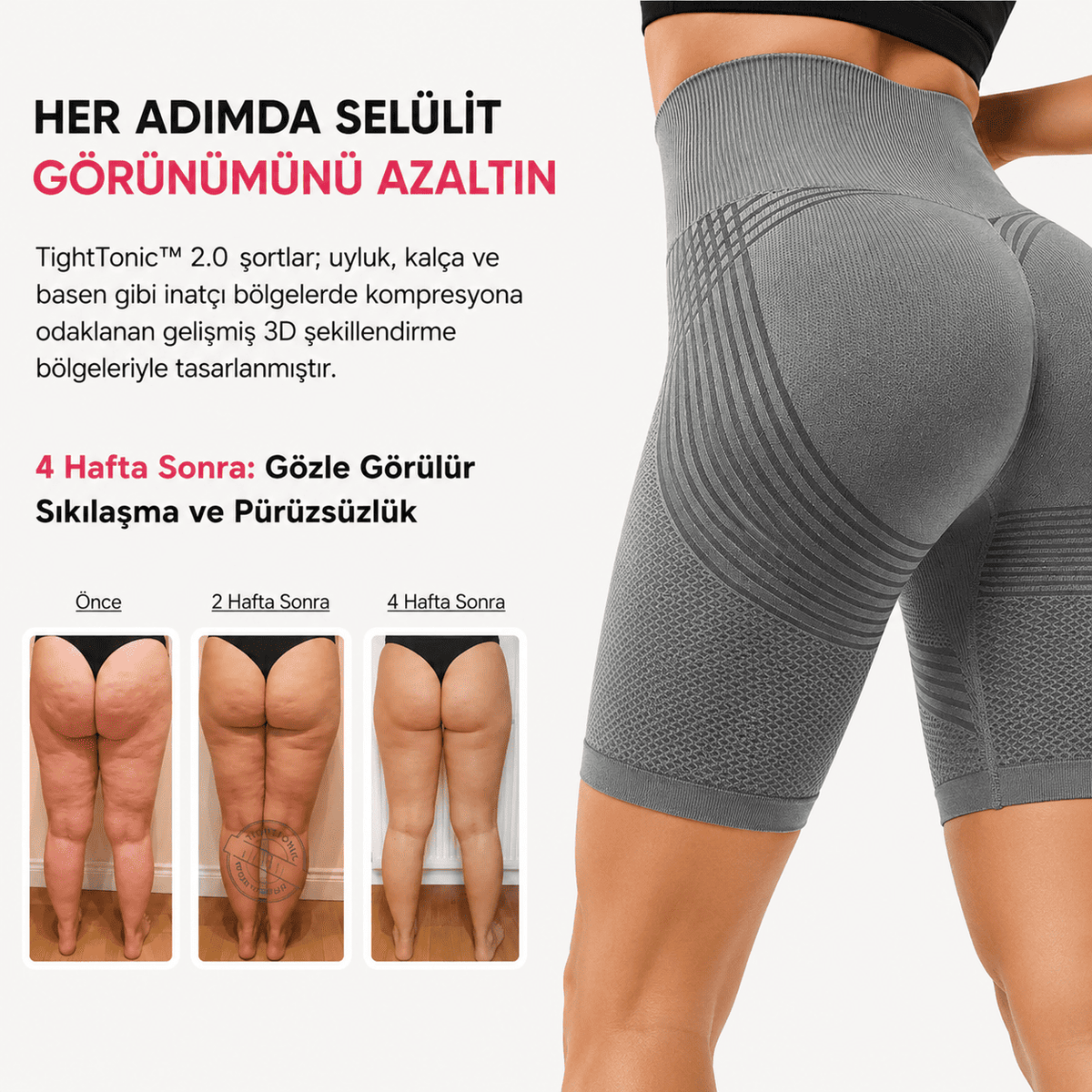 3'lü Etki Şortu, Lipödem, Selülit, Kalça Kaldırma