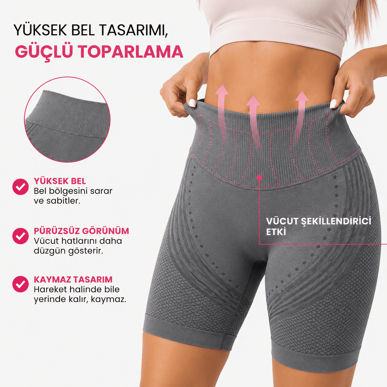 3'lü Etki Şortu, Lipödem, Selülit, Kalça Kaldırma