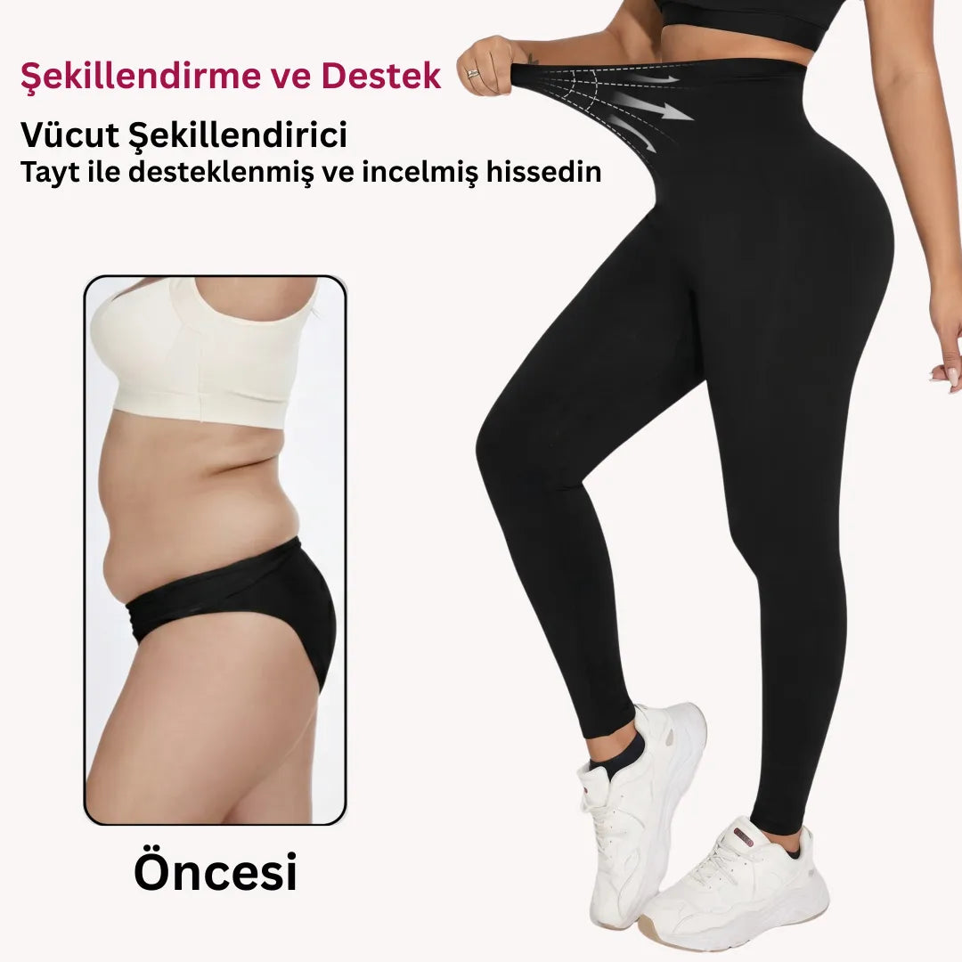 3'lü Etki Taytı Lipödem, Selülit, Varis (Sade Desensiz)