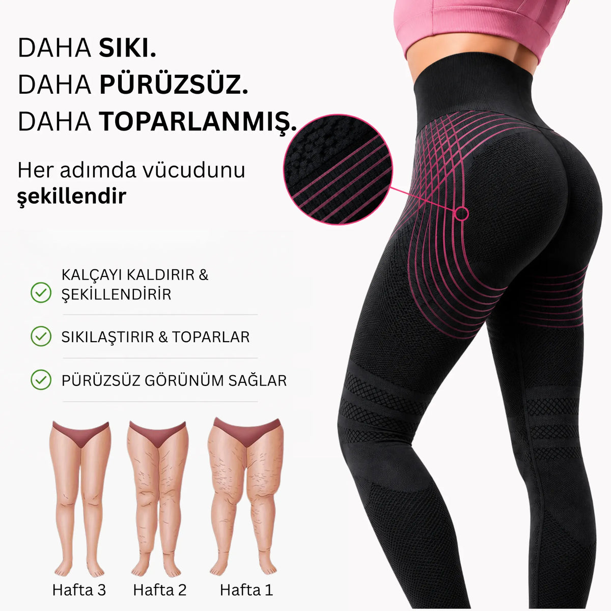3'lü Etki Taytı Lipödem, Selülit, Varis