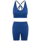 Çapraz Sırt Spor Büstiyer & Şort Takım