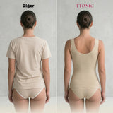 Toparlayıcı Göğüs Destekli & Dikişsiz Korse Atlet - Tight Tonic